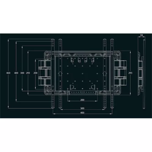 MULTIBRACKETS Fali konzol, M VESA Super Slim Tilt & Turn Plus HD (40-86", max.VESA: 400x400 mm, 65 kg)