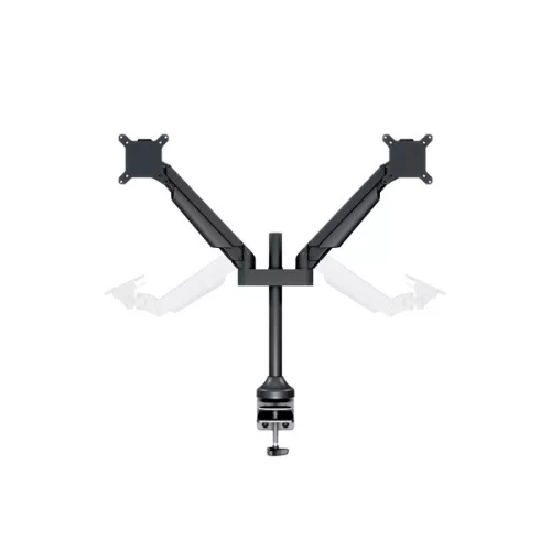 MULTIBRACKETS 2 karos asztali konzol, M VESA Gas Lift Arm Dual Black (15-32", max.VESA: 100x100 mm, 10 kg)