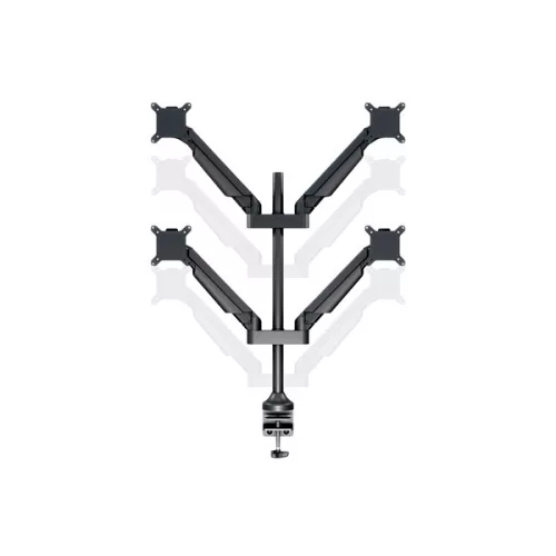 MULTIBRACKETS 4 karos asztali konzol, M VESA Gas Lift Arm Quad Black (15-32", max.VESA: 100x100 mm, 10 kg)