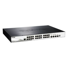   D-LINK Switch 24x1000Mbps (24xPOE) + 4xGigabit SFP+ Menedzselhető Rackes, DGS-1510-28XMP/E