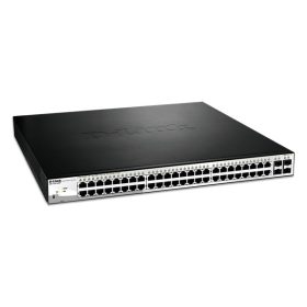   D-LINK Switch 48x1000Mbps (48xPOE) + 4xGigabit kombó SFP Menedzselhető Rackes, DGS-1210-52MP/E