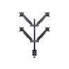 MULTIBRACKETS 4 karos asztali konzol, M VESA Gas Lift Arm Quad Black HD (15-32", max.VESA: 100x100 mm, 21 kg)