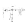 MULTIBRACKETS Asztali konzol (2 képernyős rögzítőkar), M Deskmount Basic Dual (15-27", max.VESA: 100x100 mm, 10 kg)