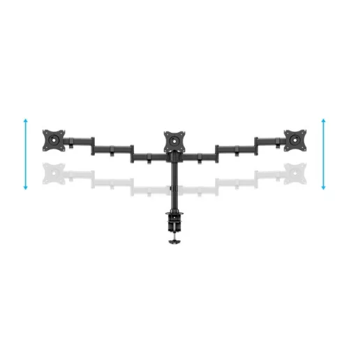MULTIBRACKETS Asztali konzol (3 képernyős rögzítőkar), M Deskmount Basic Triple (15-27", max.VESA: 100x100 mm, 8 kg)