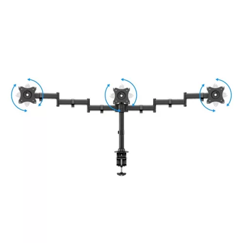 MULTIBRACKETS Asztali konzol (3 képernyős rögzítőkar), M Deskmount Basic Triple (15-27", max.VESA: 100x100 mm, 8 kg)