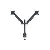 MULTIBRACKETS 2 karos asztali konzol, M VESA Gas Lift Arm Dual Black HD (15-32", max.VESA: 100x100 mm, 21 kg)