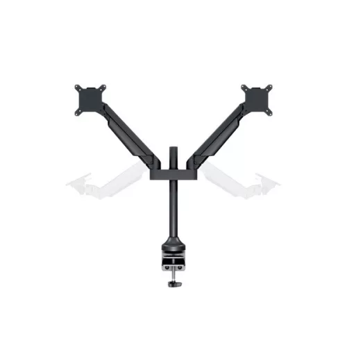 MULTIBRACKETS 2 karos asztali konzol, M VESA Gas Lift Arm Dual Black HD (15-32", max.VESA: 100x100 mm, 21 kg)