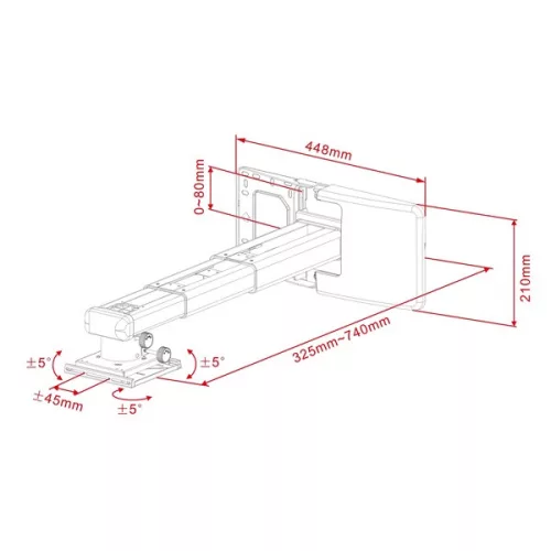 MULTIBRACKETS Projektor konzol, M Projector Mount Short Throw Deluxe 300-700 Medium