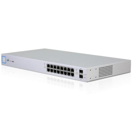 UBiQUiTi Switch 16x1000Mbps (POE+) + 2x1000Mbps SFP, Menedzselhető, Rackes - US-16-150W