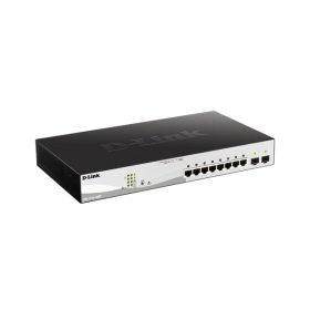   D-LINK Switch 8x1000Mbps (8xPOE) + 2xGigabit SFP Menedzselhető Rackes, DGS-1210-10MP/E