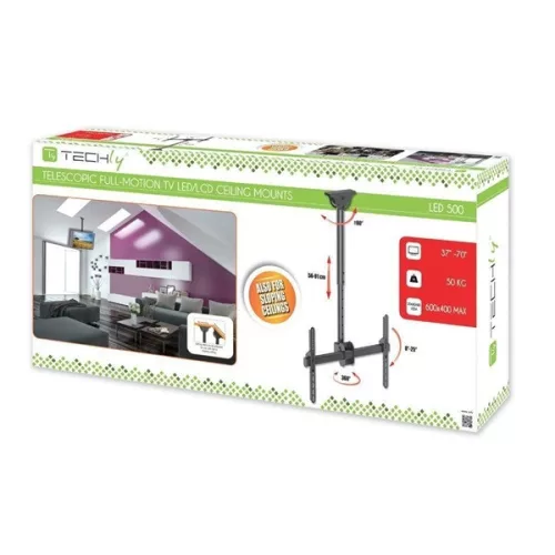 TECHLY ICA-CPLB 946S teleszkópos mennyezeti LED/LCD TV konzol, 37-70"