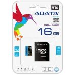   ADATA Memóriakártya MicroSDHC 16GB + Adapter UHS-I CL 10 (100/10)
