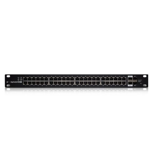 UBiQUiTi EdgeSwitch 48x1000Mbps (POE+) + 2x10Gbps SFP+ + 2x1000Mbps SFP, Menedzselhető, Rackes - ES-48-500W