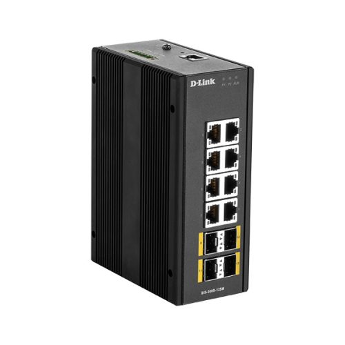 D-LINK Switch Ipari 8x1000Mbps + 4x1000Mbps SFP Menedzselhető Rackes, DIS-300G-12SW