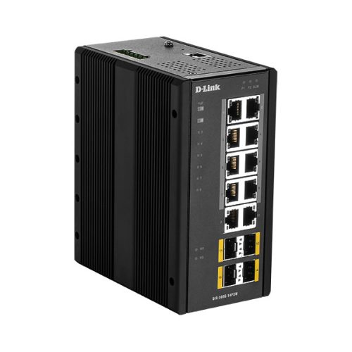 D-LINK Switch Ipari 10x1000Mbps (8xPOE) + 4xSFP Menedzselhető Rackes,DIS-300G-14PSW