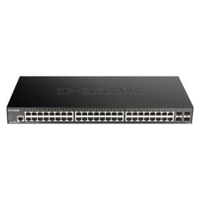   D-LINK Switch 48x1Gbps + 4xGigabit SFP+ Menedzselhető Rackes, DGS-1250-52X/E
