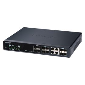   QNAP Switch QSW-M1204-4C 12-port, 8x10GbE SFP+, 4x10GbE SFP+/RJ45 Combo, Web menedzselt