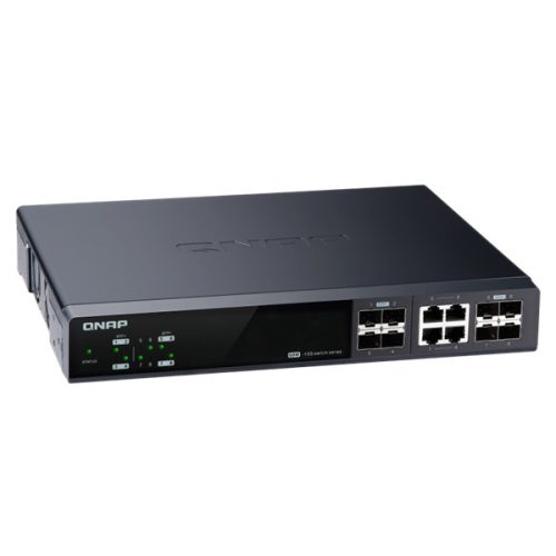 QNAP Switch QSW-M804-4C 8-port, 4x10GbE SFP+, 4x10GbE SFP+/RJ45 Combo, Web menedzselt