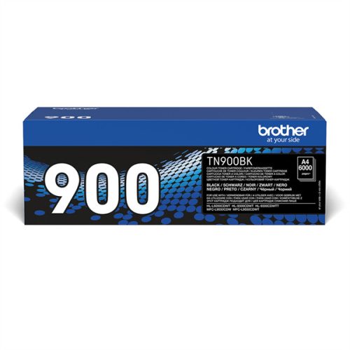 Brother Toner TN-900BK, Szuper nagy töltetű - 6000 oldal, Fekete
