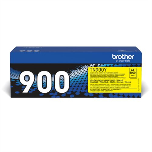 Brother Toner TN-900Y, Szuper nagy töltetű - 6000 oldal, Sárga