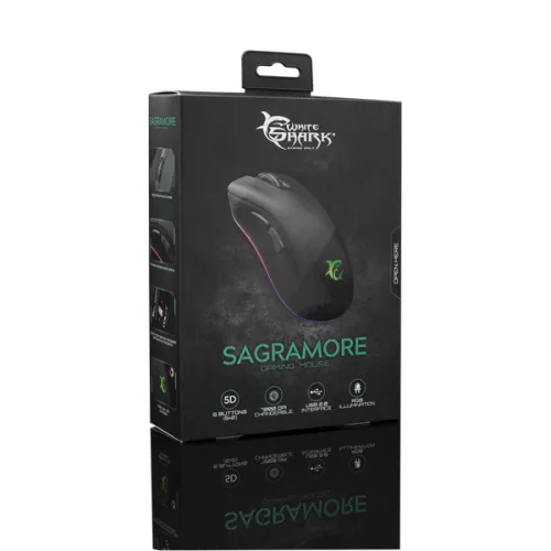 WHITE SHARK GM-9003 SAGRAMORE gamer egér, 7000 dpi