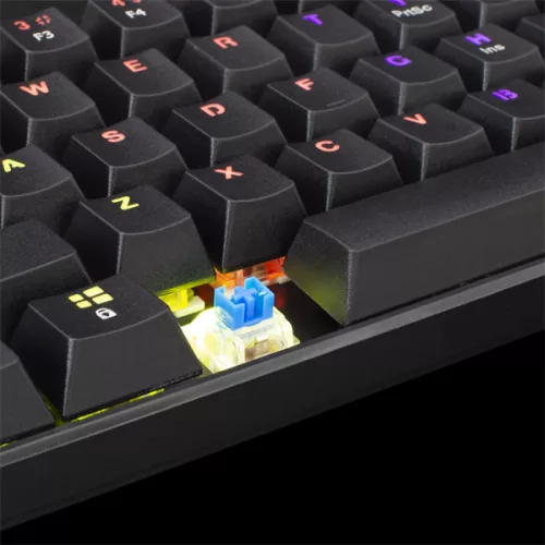 WHITE SHARK SHINOBI mechanikus (blue switch) gamer billentyűzet, fekete (angol)