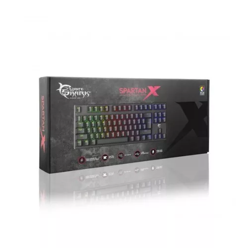 WHITE SHARK SPARTAN-X mechanikus (red switch) gamer billentyűzet (angol)