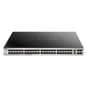   D-LINK Switch 48x1000Mbps (48xPOE) + 2xGigabit + 4xGigabit SFP+ Menedzselhető Rackes, DGS-3130-54S/E
