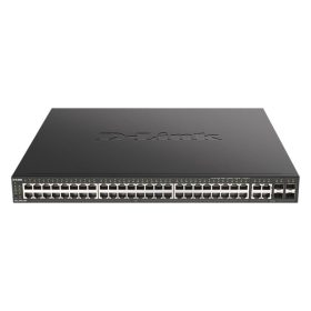   D-LINK Switch 48x1000Mbps (48xPOE) + 4xGigabit SFP kombó Fémházas, Menedzselhető (370W POE), DGS-2000-52MP