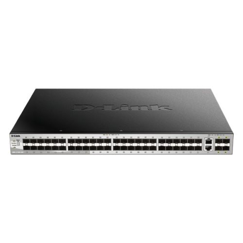 D-LINK Switch 48x1000Mbps + 2xGigabit + 4xGigabit SFP+ Fémházas, Menedzselhető, DGS-3130-54TS/E