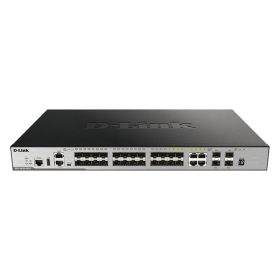   D-LINK Switch 20x1000Mbps + 4xGigabit SFP+ + 4xGigabit SFP kombó Menedzselhető, Rackes, DGS-3630-28SC/SI/E