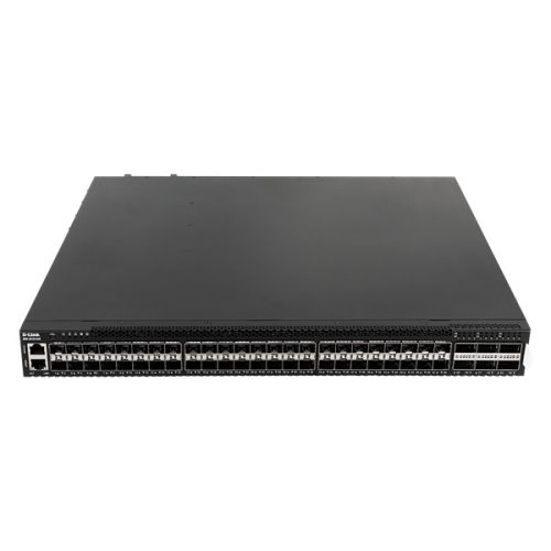 D-LINK Switch 48x10Gpbs SFP/SFP+ + 6x100Gbps QSFP+/QSFP28 + 1xUSB Fémházas, Menedzselhető, Rackes, DXS-3610-54S/SI/E