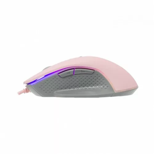 WHITE SHARK GARETH gamer egér, pink