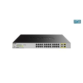   D-LINK Switch 24x1000Mbps(24xPOE) + 2xGigabit kombó SFP Rackes, DGS-1026MP