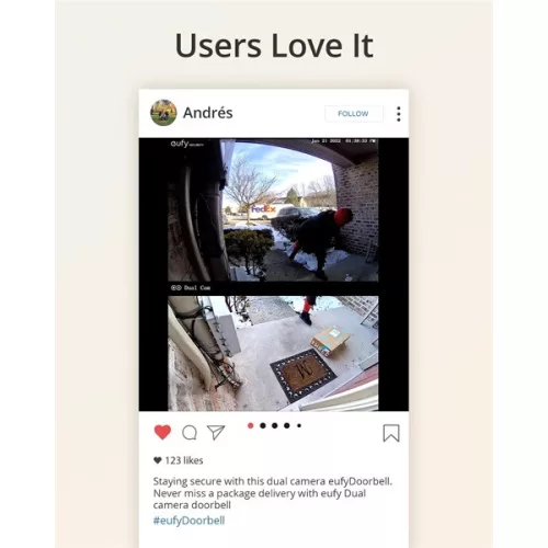 ANKER EUFY Kapucsengő, S330, Dual Kamera, HD(2K), Akkumulátoros, WiFi-s, kültéri  - T8213G11