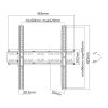 SBOX PLB-2544T fali konzolt, dönthető 32"-55", 400x400, max 35 kg