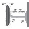 SBOX LCD-441 23“ - 55“ karos fali konzol, dönthető, forgatható, 400x400, max. 30 kg