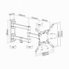 SBOX LCD-223 fali konzol, dönthető, forgatható, 13"-42", 200x200, max 20 kg