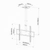 SBOX CPLB-102M mennyezeti fali konzol, dönthető, forgatható, 37"-70", 800x400, max 50 kg