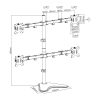 SBOX LCD-F048 Asztali kvadupla monitor tartó konzol, dönthető, forgatható, 13"-27", 100x100, max 8 kg