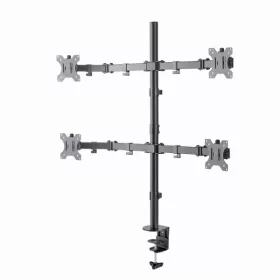   SBOX LCD-352/4 Asztali kvadupla monitor tartó konzol, dönthető, forgatható, 13"-27", 100x100, max 10 kg