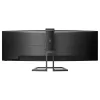PHILIPS Ívelt monitor 48.8" 499P9H, 5120x1440, 32:9, 450cd/m2, 5ms, USB-C(+dokkoló)/3xUS/LAN/DP/2xHDMI, hangszóró/webkam