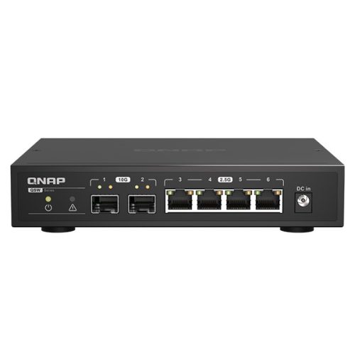 QNAP Switch 4x2500Mbps + 2x10000Mbps SFP+, Nem Menedzselhető, Asztali - QSW-2104-2S