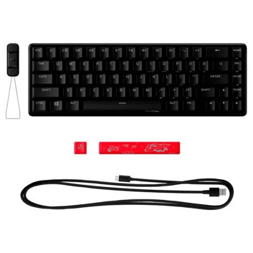 HP HYPERX vezetékes mechanikus gaming billentyűzet Alloy Origins 65 RGB piros switch - amerikai lokalizáció