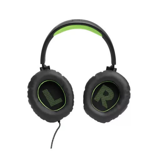 JBL Quantum 100X Console (Vezetékes, gaming fejhallgató levehető mikrofonnal), Fekete/Zöld