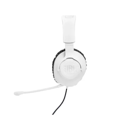 JBL Quantum 100P Console (Vezetékes, gaming fejhallgató levehető mikrofonnal), Fehér/Kék