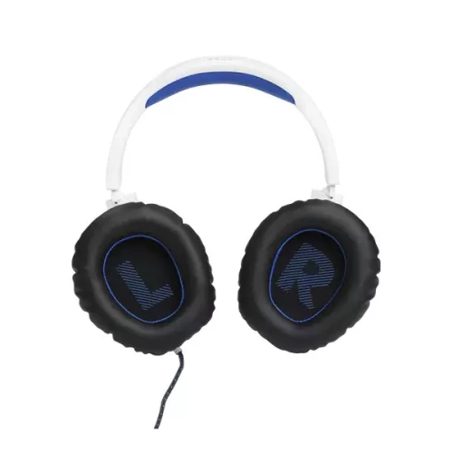 JBL Quantum 100P Console (Vezetékes, gaming fejhallgató levehető mikrofonnal), Fehér/Kék
