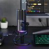 MAONO DM30 RGB Programmable Gaming USB Microphone, Fekete