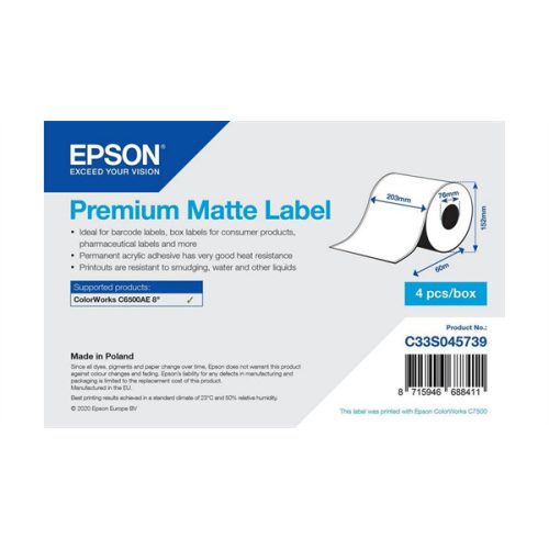 EPSON Premium Matte Label Cont.R, 203mm x 60m