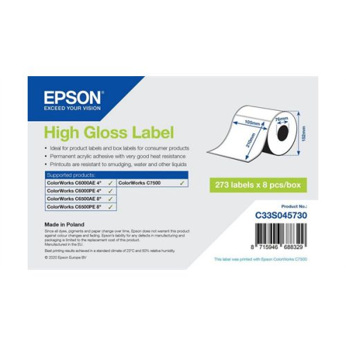 EPSON High Gloss Label  105 x 210mm, 273 lab